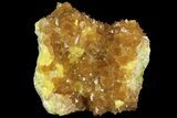 Sparkling Sulfur On Matrix Of Calcite Crystals - Poland #79237-2
